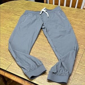 Men's Gray Jogger Pants with Drawstring